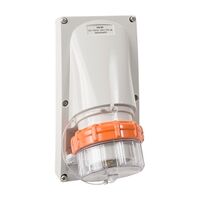 NHP ISO Appliance Inlet, 5 Round Pins 20A 500V AC, w/o Base, Grey