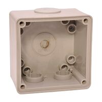 NHP ISO Back Box/Base, 1 Gang - Large 63mm depth, Grey
