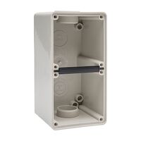NHP ISO Back Box/Base, 2 Gang (1 x 2) - Extra Large 100mm depth, Grey