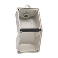 NHP ISO Back Box/Base, 2 Gang (1 x 2) - Pendant 60mm depth, Grey