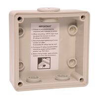 NHP ISO Back Box/Base, 1 Gang - Shallow 38mm depth, Grey