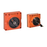NHP ISO Surface Switch - Common Key, Lock in OFF, 2 Pole 32A 250V AC, w/o Base, Resistant Orange