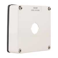 NHP ISO Cover - Cutout (1 x 22 5mm), 1 Gang - Shallow D38mm, Resistant White