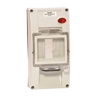 NHP ISO Cover - RCD, 2 Gang - 45mm depth, Grey