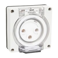NHP ISO Socket Outlet, 3 Round Pins 32A 250V AC , w/o Base, Grey