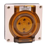 NHP ISO Socket Outlet, 4 Round Pins 10A 500V AC, w/o Base, Resistant White