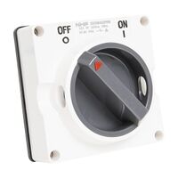 NHP ISO Surface Switch, 4 Pole 32A 500V AC, w/o Base, Resistant White