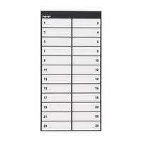NHP Concept Panelboard Accessory Label Escutcheon Legend 1 to 24 suits DINT