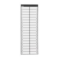 NHP Concept Panelboard Accessory Label Escutcheon Legend 1 to 36 suits DINT