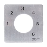 Sprecher and Schuh L2 Cam Switch Ll2A4 Legend Plate 48 x 48mm 1 2 3 4 5 6