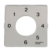 Sprecher and Schuh L2 Cam Switch Ll2A4 Legend Plate 48 x 48mm 0 1 2 3 4 5 6