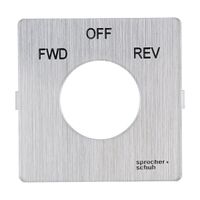 Sprecher and Schuh L2 Cam Switch Ll2A4 Legend Plate 48 x 48mm Fwd Off Rev