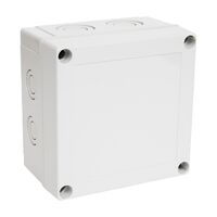 Fibox MNX Terminal Box PC IP66 and IP67 with Knock Out H130 x W130 x D75mm Grey