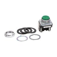 Allen-Bradley 800T PB 30.5mm Flush Head Momentary Non Illuminated 1 N.O. 1 N.C. Green