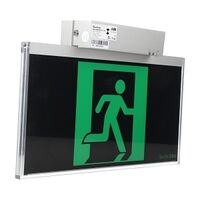 Stanilite Nexus RF Platinum Exit Lighting LED Evago Black Ceiling Mount SS