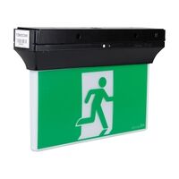 Stanilite Single Point Platinum Exit LED Edgelit Quickfit Black Body White Diffuser Pictograph