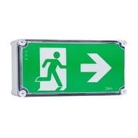 Stanilite Nexus LX Platinum Exit Lighting LED Weather Proof Pictograph Right
