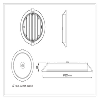 24w PIR Sensor Downlight Non Dimmable