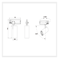 15w Track Light Tri Color Single Phase White