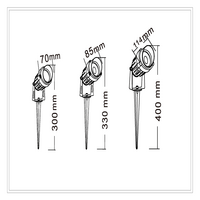 6w Garden Spike/Black/3000K