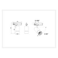 LED Zoom Track Light 20w 3 Wire