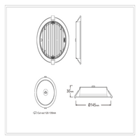 12w PIR Sensor Downlight Non Dimmable