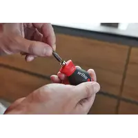 Screwdriver with bit magazine magnetic