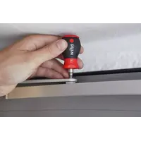Screwdriver with bit magazine magnetic