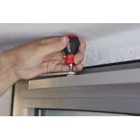 Screwdriver with bit magazine magnetic