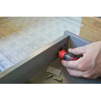 Screwdriver with bit magazine magnetic