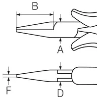 Professional ESD needle nose pliers 145 mm | -