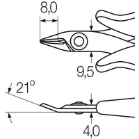 Electronic diagonal cutters Yes | 128 mm | 5 1/8"