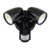 Twin Spotlight with Sensor - Black