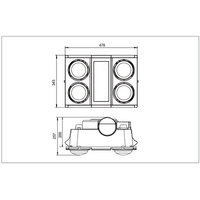 Bathroom Heater - Heat Lamp Large