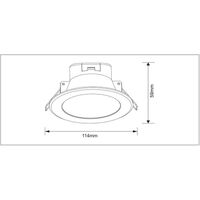 11W Tri-Colour Downlight - White