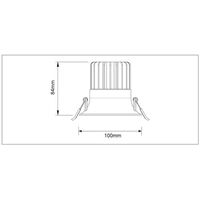 12W Gimbal Spot COB Downlight - White