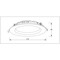 20/40W Tricolour Downlight (200mm)
