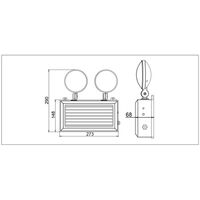 Twin Spot Emergency Light with Self Testing