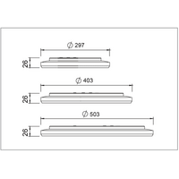 30W Slimline Tri-Colour Oyster