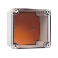 AT-1212 - 125MM H X 125MM W X 100MM D  IP66 - ABS/PC Polycarbonate Clear Lid Enclosure