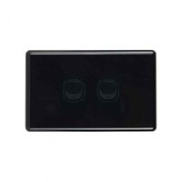 N/SW2/BLK - 2 Gang 16 Amp Switch Black