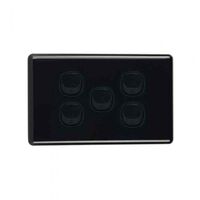 N/SW5/BLK - 5 Gang 16 Amp Switch Black