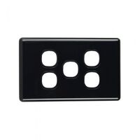 SW5PL/BLK - 5 Gang Less Mech Black
