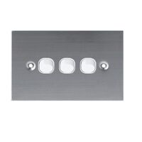 SW3/SS/WH - 316 Stainless Steel 3 Gang 16 Amp Switch