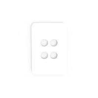 PIXIE AMBIENCE WALL & FACE PLATES - GLOSS WHITE  FACE PLATE ONLY