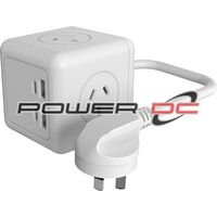 ULTRACHARGE POWER CUBE 3 SOCKET 4 USB - WHITE