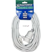 ULTRACHARGE 10M EXTENSION LEAD WITH PIGGY BACK PLUG