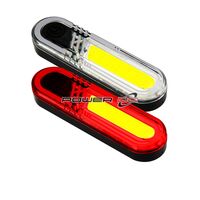 TOMCAT 3W COB LED BIKE LIGHT FRONT/REAR SET WHITE/RED INC. LITHIUM BATTERY