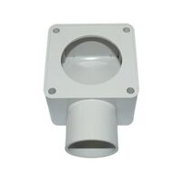 Draw Box Square with Hole PVC 40mm Grey