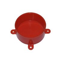 Disposable Lid with Lugs for Junction Boxes Red